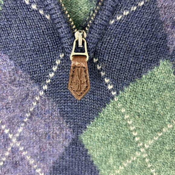 POLO GOLF RALPH LAUREN MERINO WOOL CASHMERE Knit PULLOVER Sweater 1/4 Zip MEN XL - Picture 5 of 10